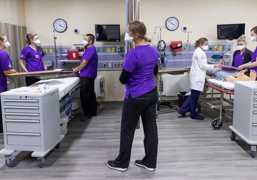 Nurses doing clinical training