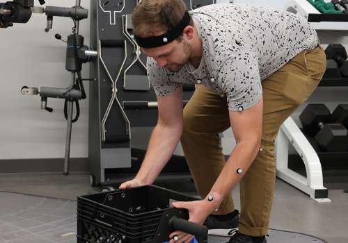 Student working in lab