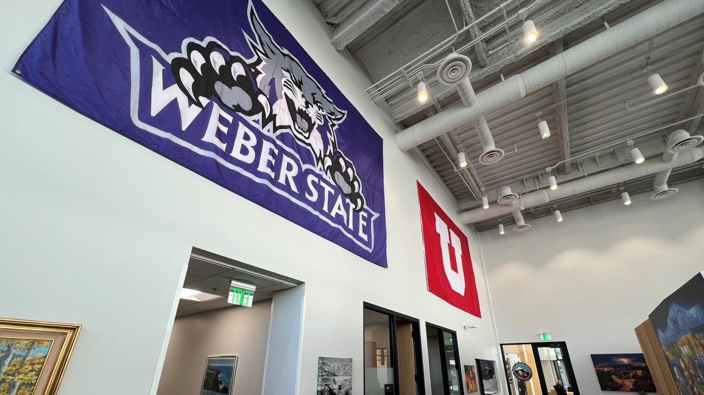 Weber State and U banners